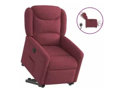 Poltrona Confortável | Poltrona reclinável elevatória elétrica tecido vermelho-tinto SHL141304