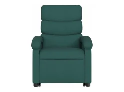 Poltrona Confortável | Poltrona reclinável elevatória de massagens tecido verde-escuro SHL692903