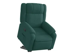 Poltrona Confortável | Poltrona reclinável elevatória tecido verde-escuro SHL825410