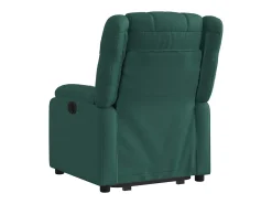 Poltrona Confortável | Poltrona reclinável elevatória tecido verde-escuro SHL825410