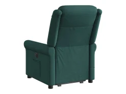 Poltrona Confortável | Poltrona reclinável elevatória de massagens tecido verde-escuro SHL579966