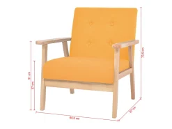 Poltrona Confortável em tecido amarelo SHL406683