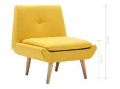 Poltrona Confortável em tecido amarelo SHL148553