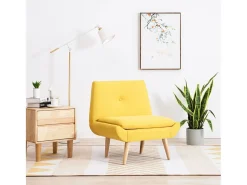 Poltrona Confortável em tecido amarelo SHL148553