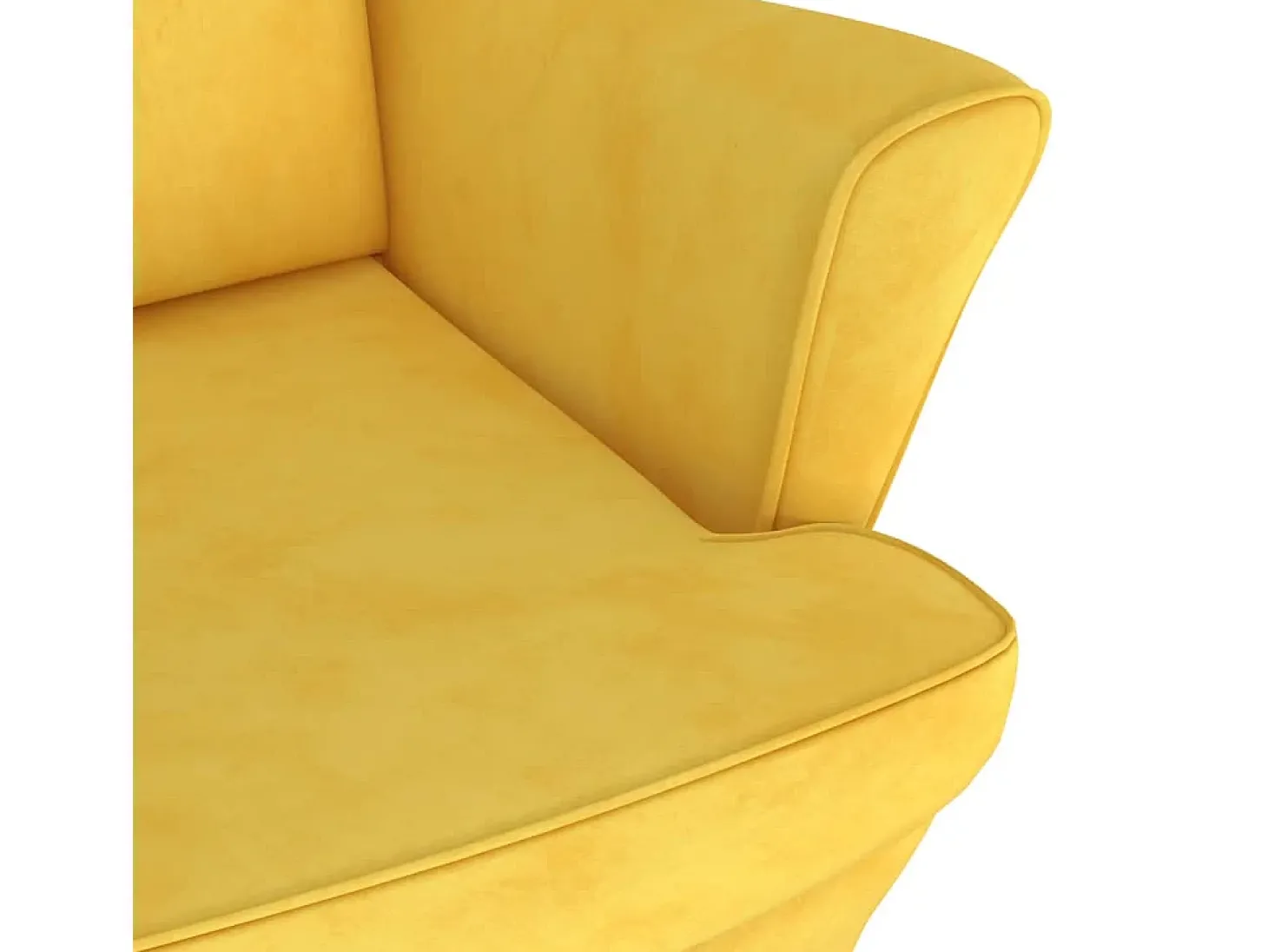 Poltrona Confortável em veludo amarelo mostarda SHL732428