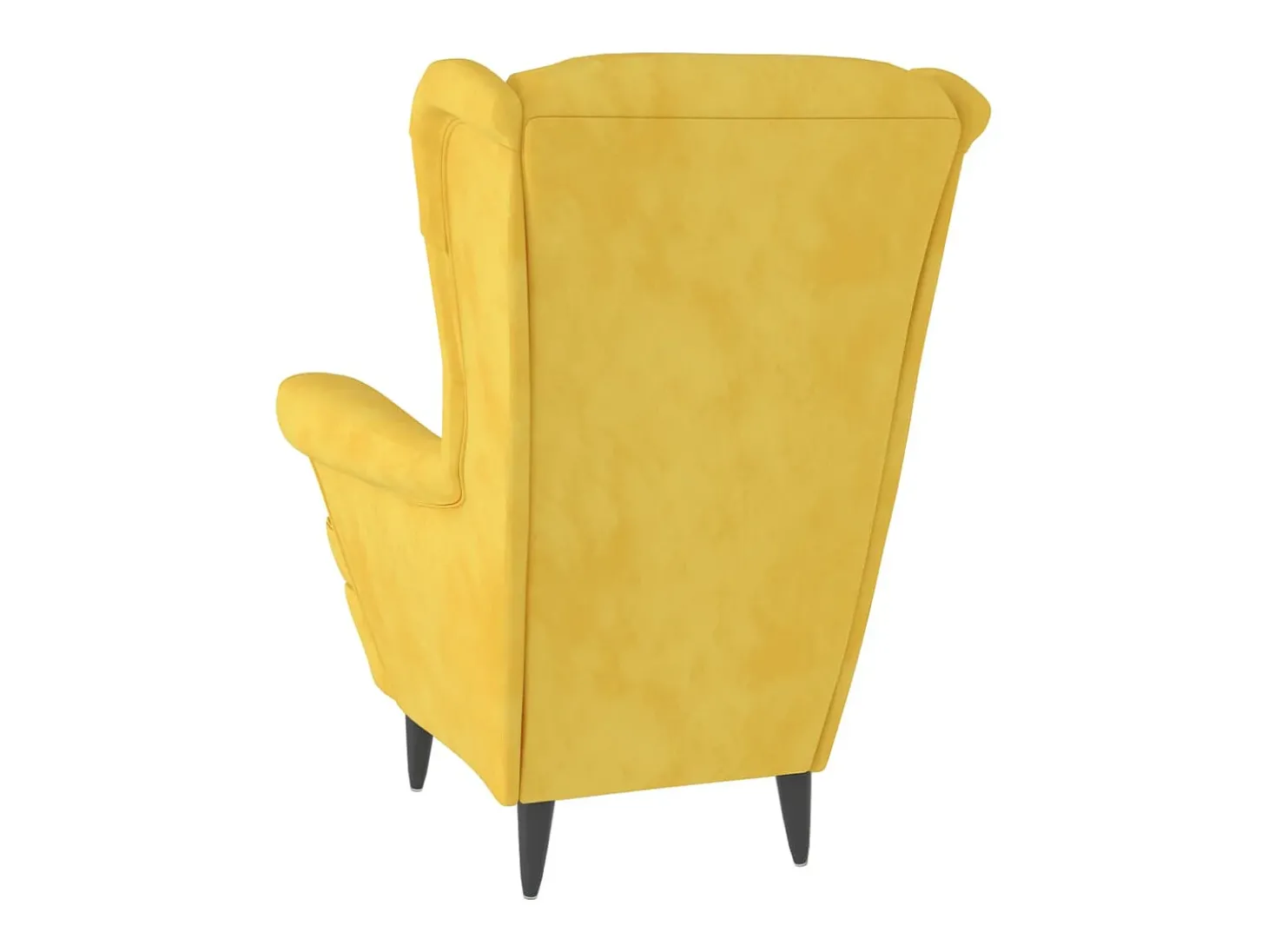 Poltrona Confortável em veludo amarelo mostarda SHL732428