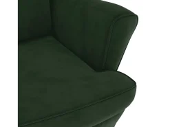 Poltrona Confortável em veludo verde-escuro SHL980194