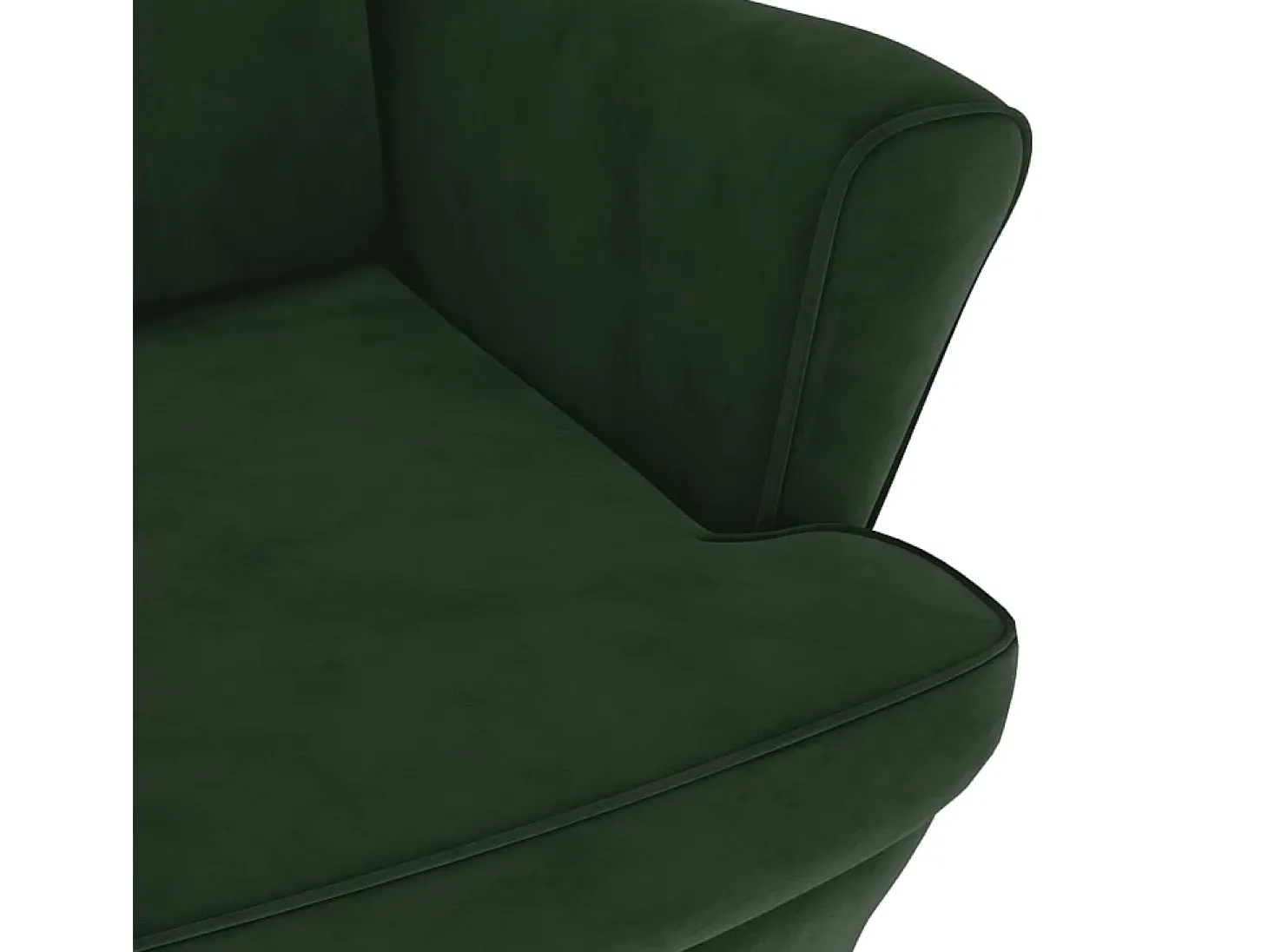 Poltrona Confortável em veludo verde-escuro SHL980194