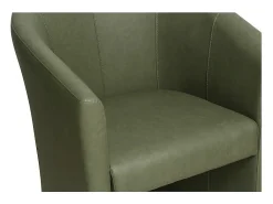 Poltrona confortável verde para sala de estar. Coleção KYOTO.