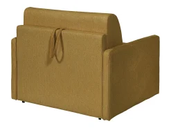 Poltrona conversível express em tecido amarelo - Dormida 100 cm - Colchão 14 cm - CALIFE