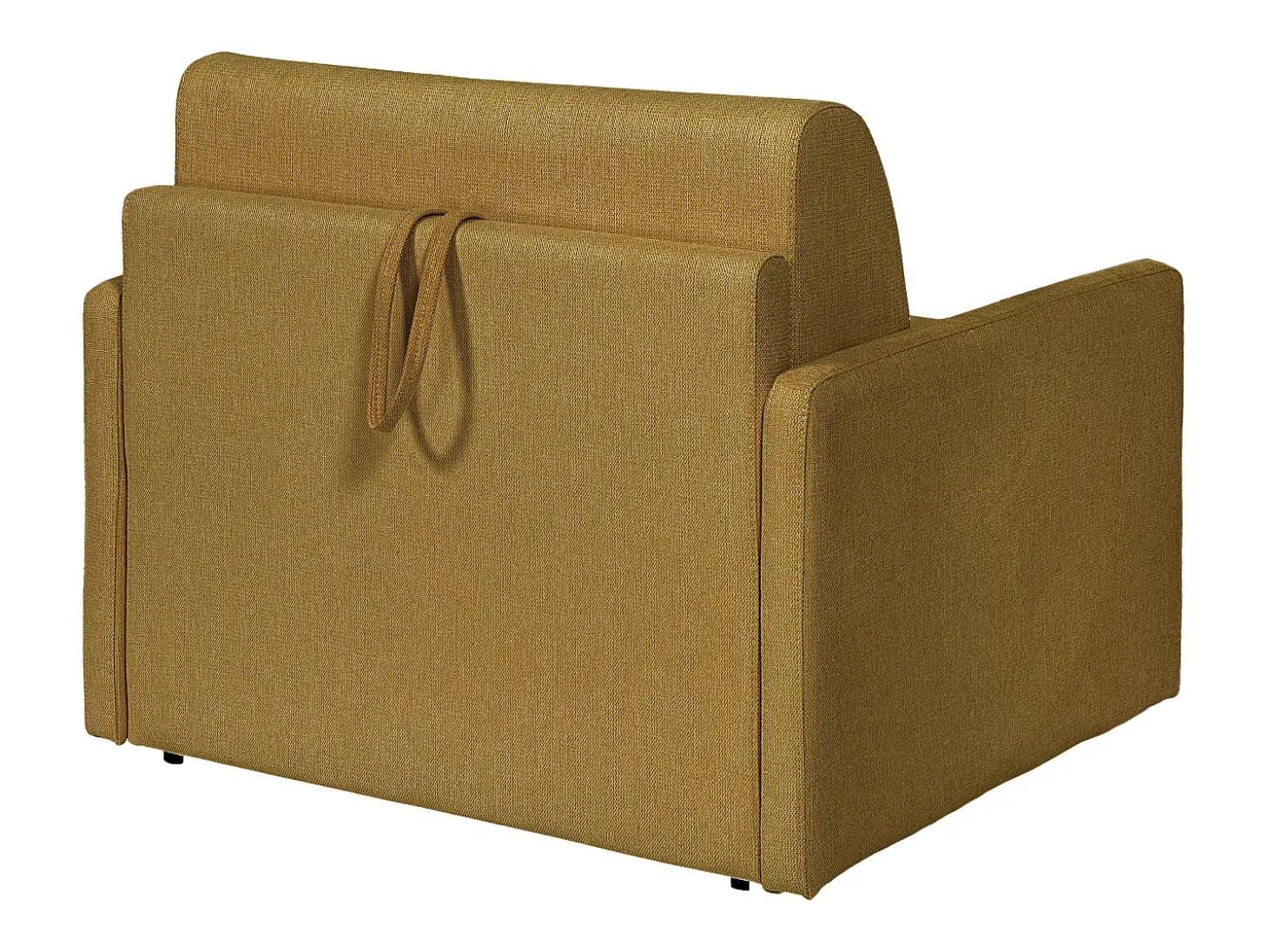 Poltrona conversível express em tecido amarelo - Dormida 100 cm - Colchão 14 cm - CALIFE