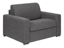 Poltrona convertível abertura rápida tecido antracite, cama 70 cm e colchão 14 cm - CALITO