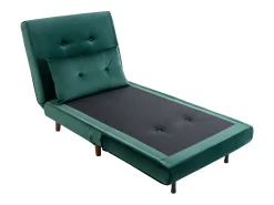 Poltrona convertível veludo verde pinho estilo habitat jovem URIBIA