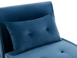 Poltrona convertível veludo azul-escuro estilo habitat jovem URIBIA