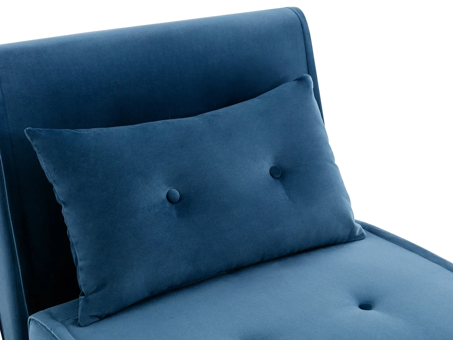 Poltrona convertível veludo azul-escuro estilo habitat jovem URIBIA