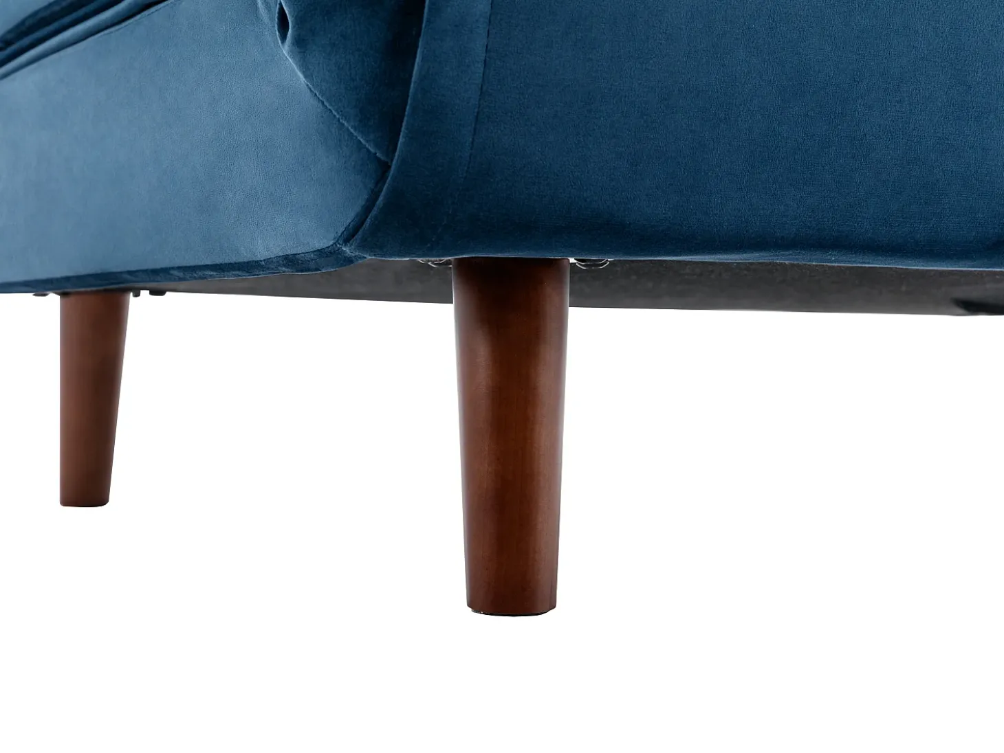 Poltrona convertível veludo azul-escuro estilo habitat jovem URIBIA