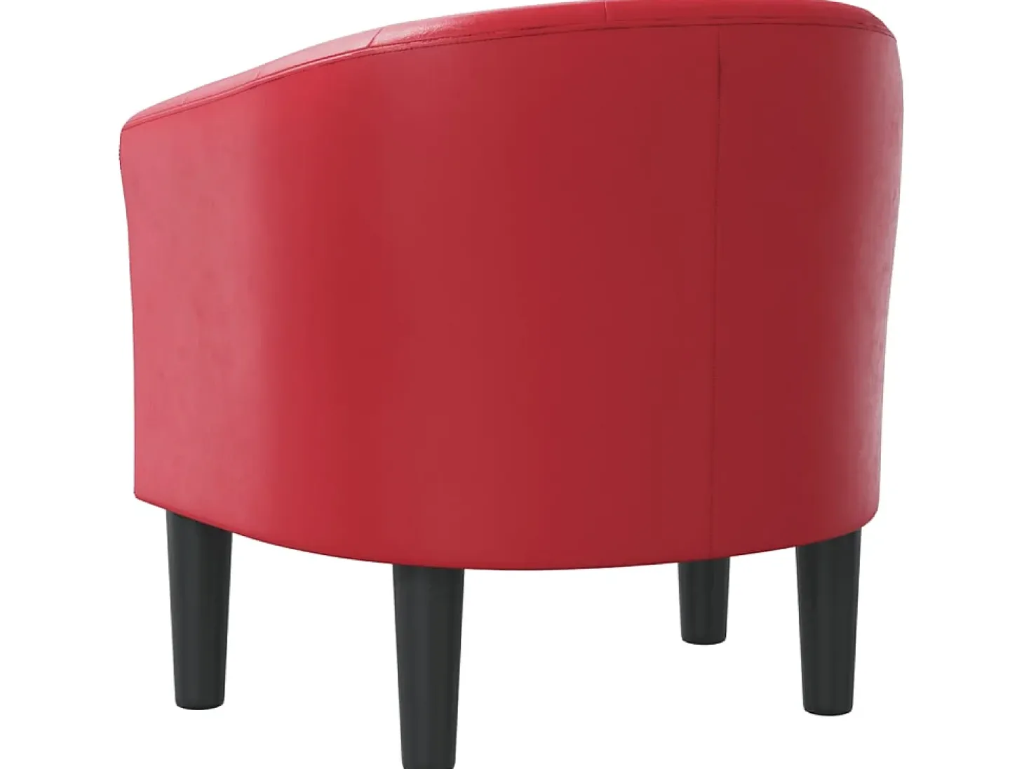 Poltrona couro artificial vermelho PT400656