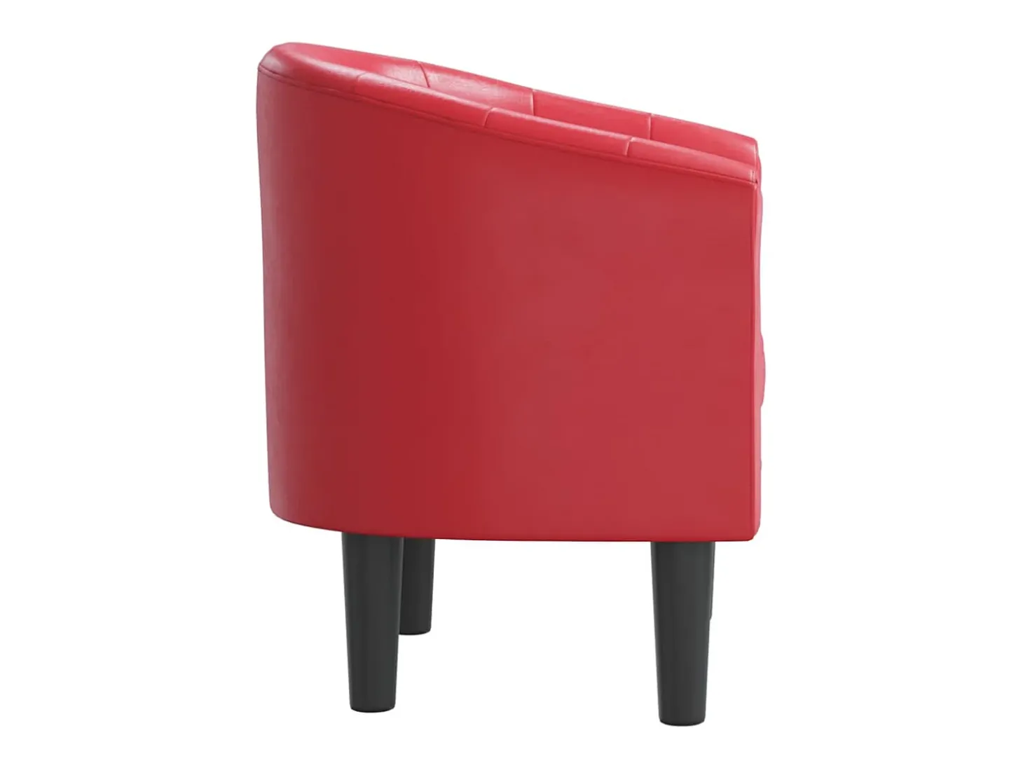 Poltrona couro artificial vermelho