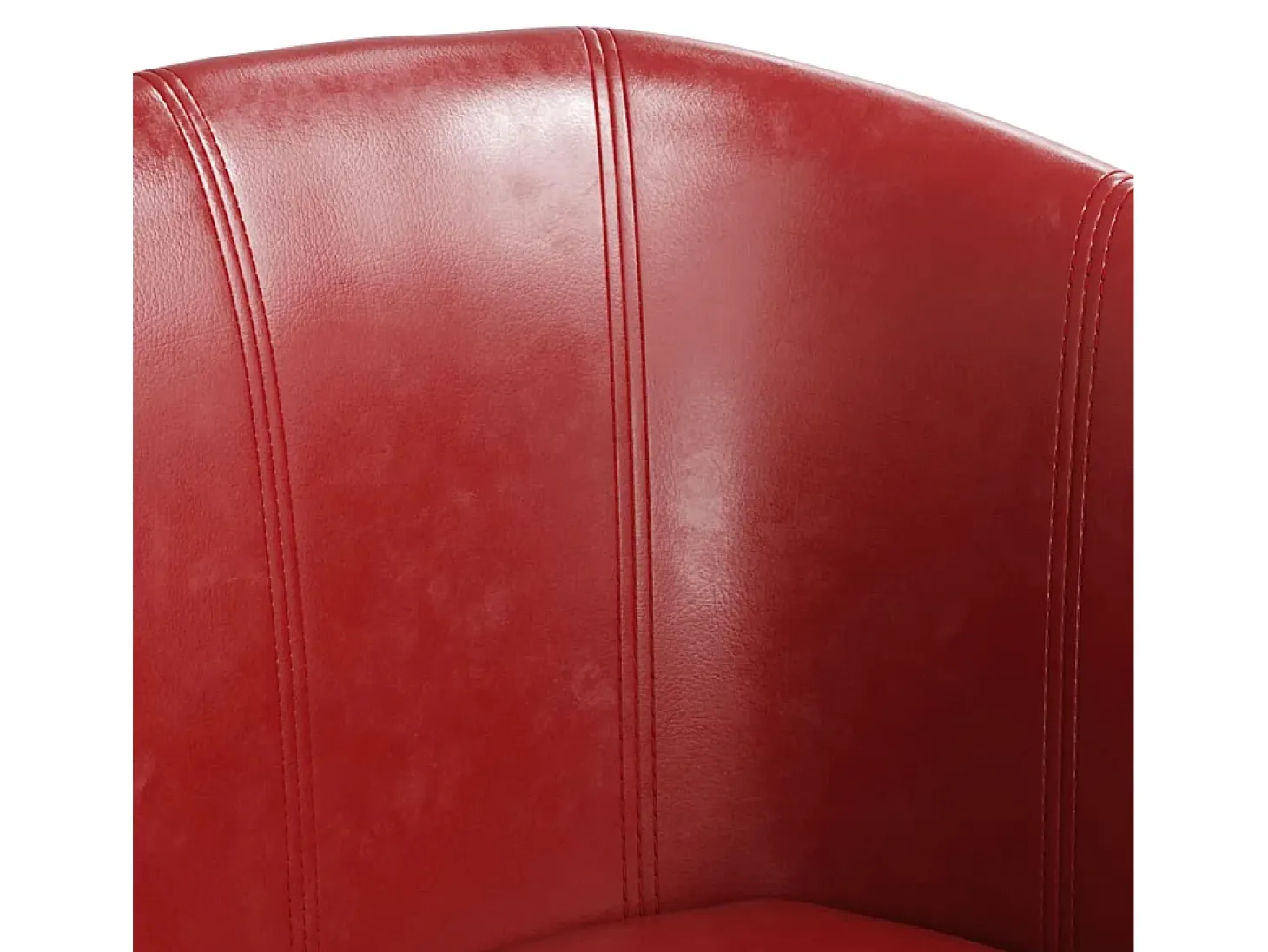 Poltrona couro artificial vermelho-tinto