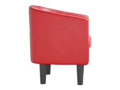 Poltrona couro artificial vermelho PT708700