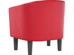 Poltrona couro artificial vermelho PT708700