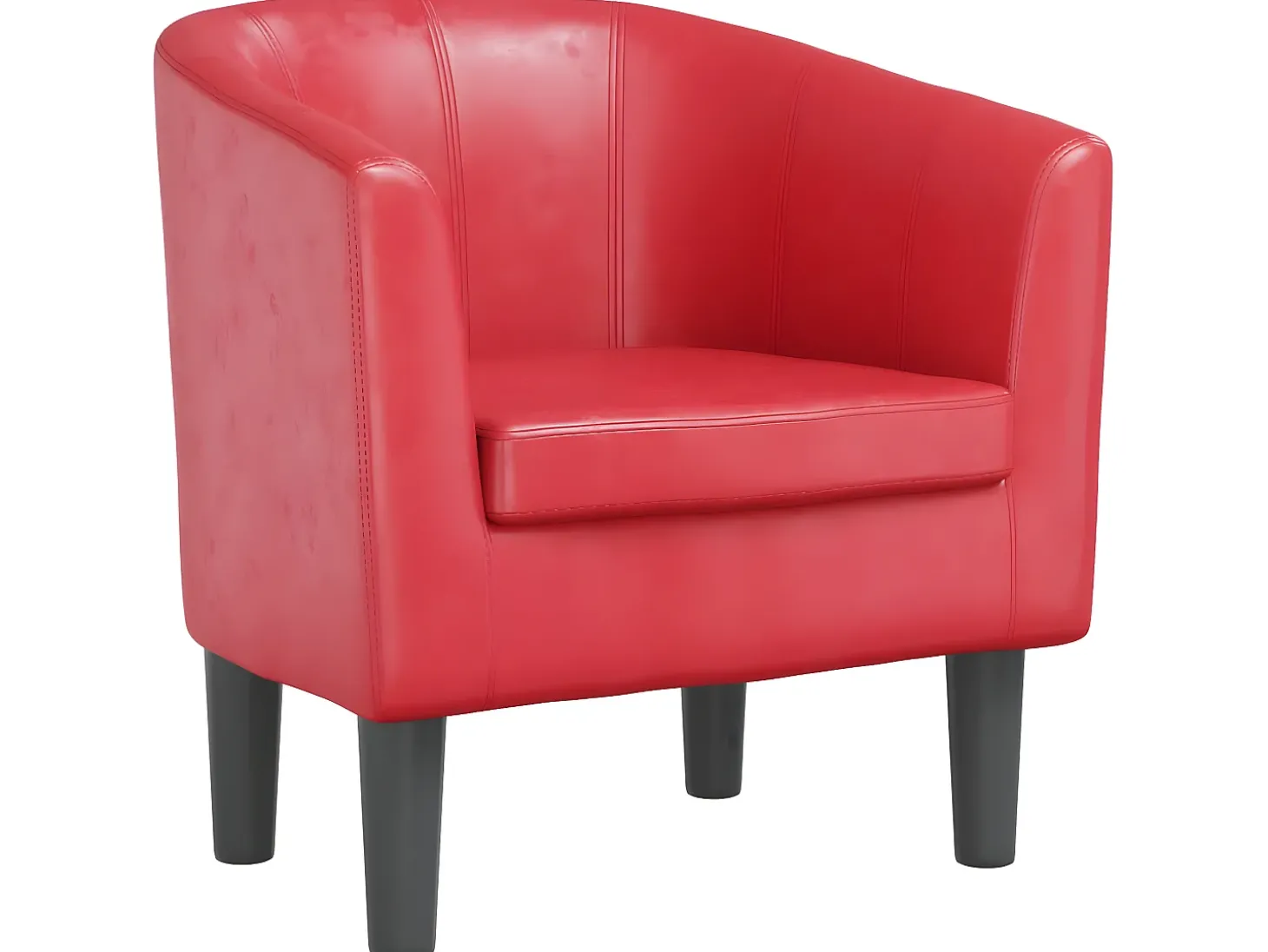 Poltrona couro artificial vermelho PT708700