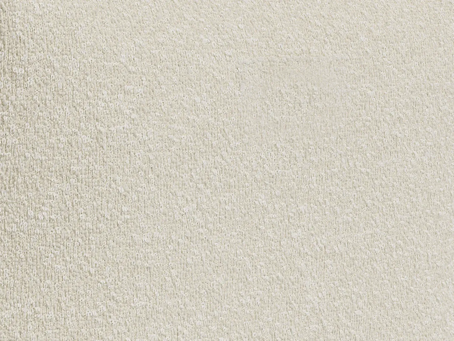 Poltrona de canto em tecido bouclé branco sujo estilo contemporâneo NOUMARA