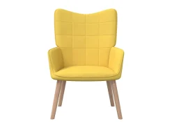 Poltrona de descanso tecido amarelo mostarda PT185900