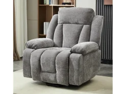 Poltrona de massagem elétrica - 95 x 94 x 107 cm - com massagem de 8 pontos + função de aquecimento e elevação - tecido - cinza