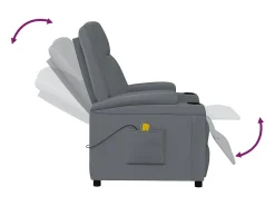 Poltrona de massagens couro artificial antracite