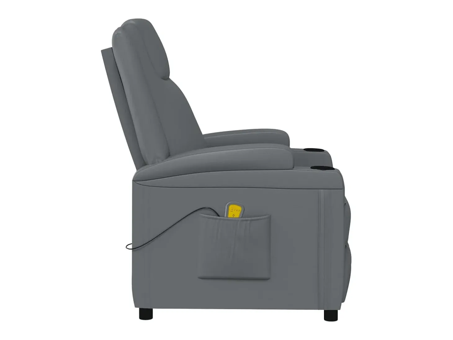 Poltrona de massagens couro artificial antracite