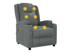 Poltrona de massagens couro artificial antracite