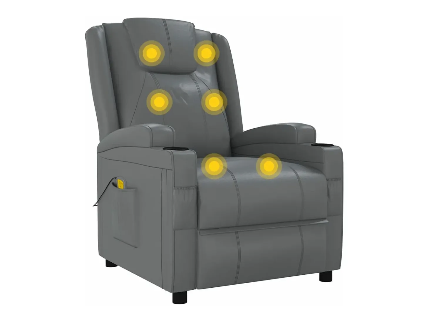 Poltrona de massagens couro artificial antracite