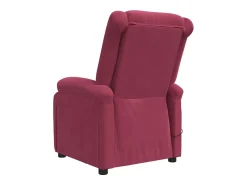Poltrona de massagens elétrica veludo vermelho tinto