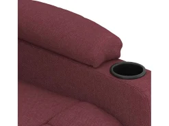 Poltrona de massagens elétrica reclinável tecido vermelho tinto