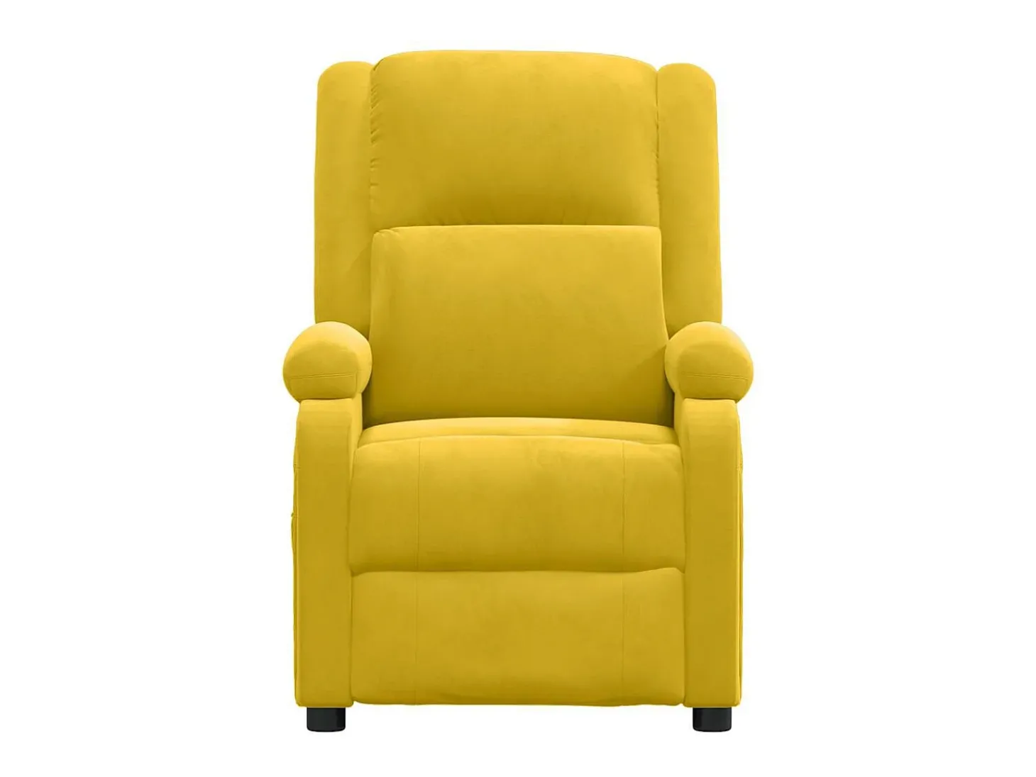 Poltrona de massagens elétrica veludo amarelo
