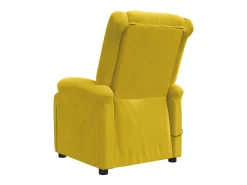 Poltrona de massagens elétrica veludo amarelo
