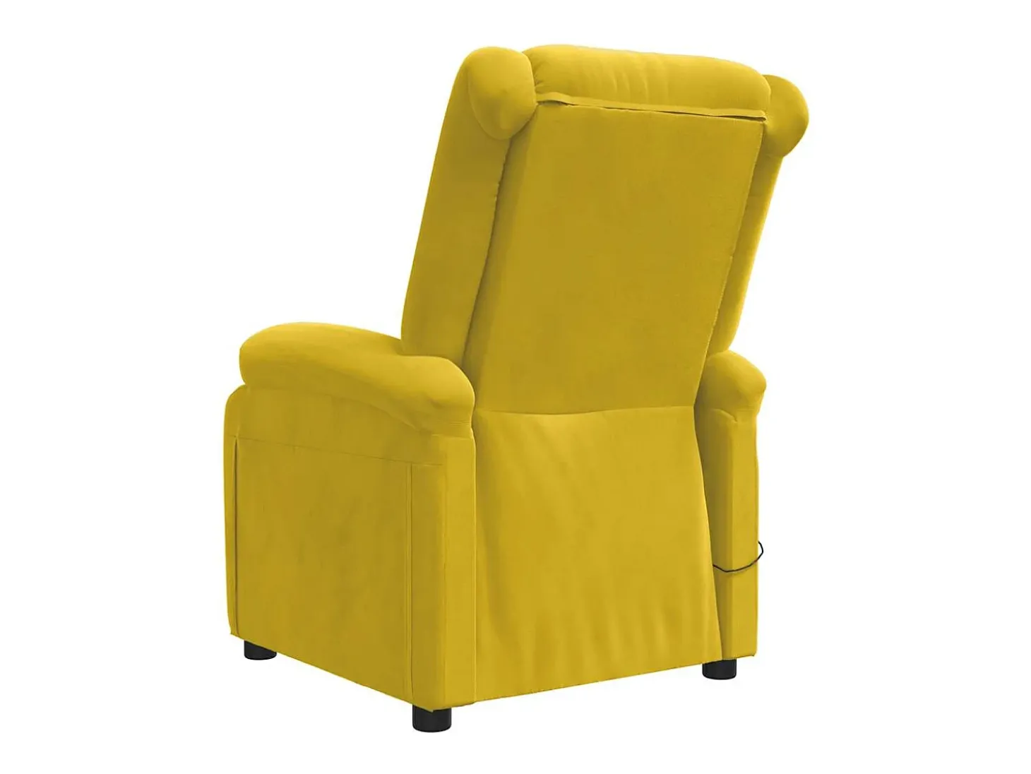 Poltrona de massagens elétrica veludo amarelo