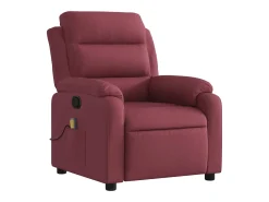 Poltrona de massagens reclinável tecido vermelho tinto PT850059