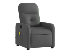 Poltrona de massagens reclinável tecido cinzento-escuro SHL874289