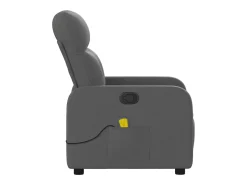 Poltrona de massagens reclinável tecido cinzento-escuro SHL874289