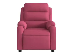Poltrona de massagens reclinável veludo vermelho tinto SHL759526