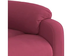 Poltrona de massagens reclinável veludo vermelho tinto SHL759526