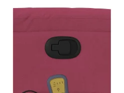Poltrona de massagens reclinável veludo vermelho tinto SHL759526
