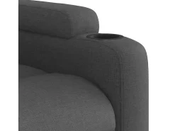 Poltrona de massagens reclinável tecido cinzento-escuro SHL14483