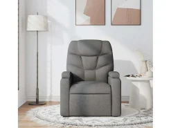 Poltrona de massagens reclinável tecido cinzento-escuro SHL14483