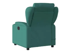 Poltrona de massagens reclinável tecido verde-escuro SHL852997