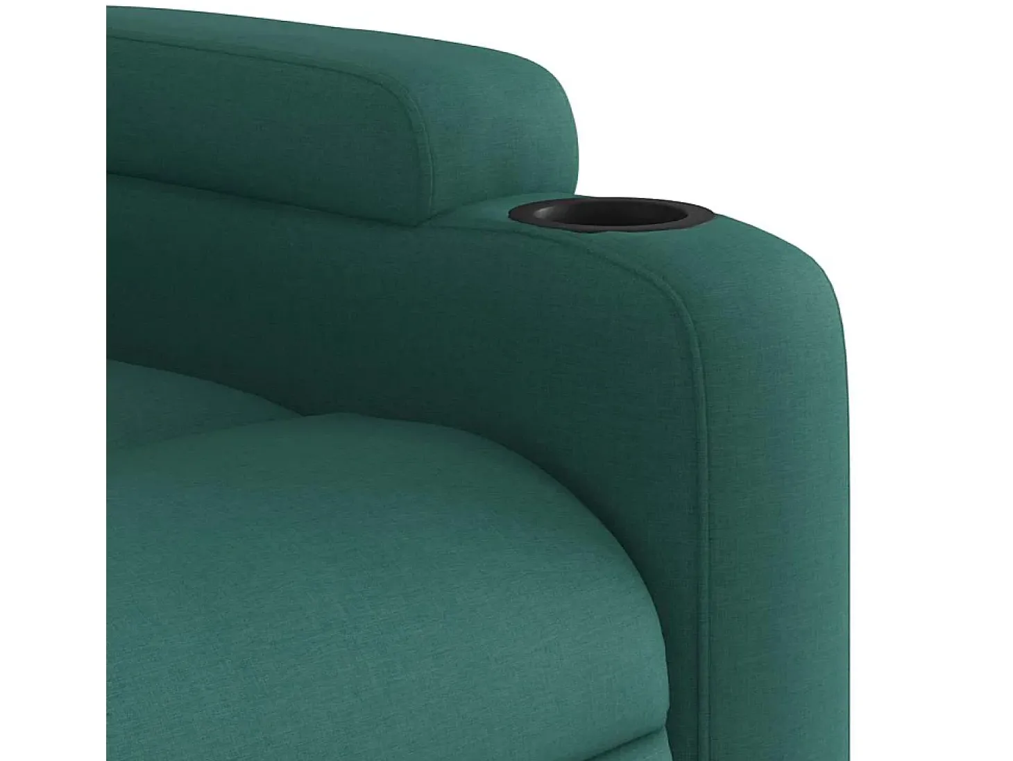 Poltrona de massagens reclinável tecido verde-escuro SHL852997