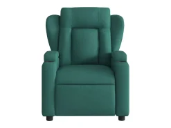 Poltrona de massagens reclinável tecido verde-escuro SHL852997