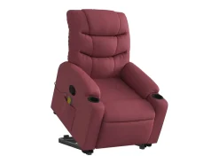 Poltrona de massagens reclin. elevatória tecido vermelho tinto SHL571220